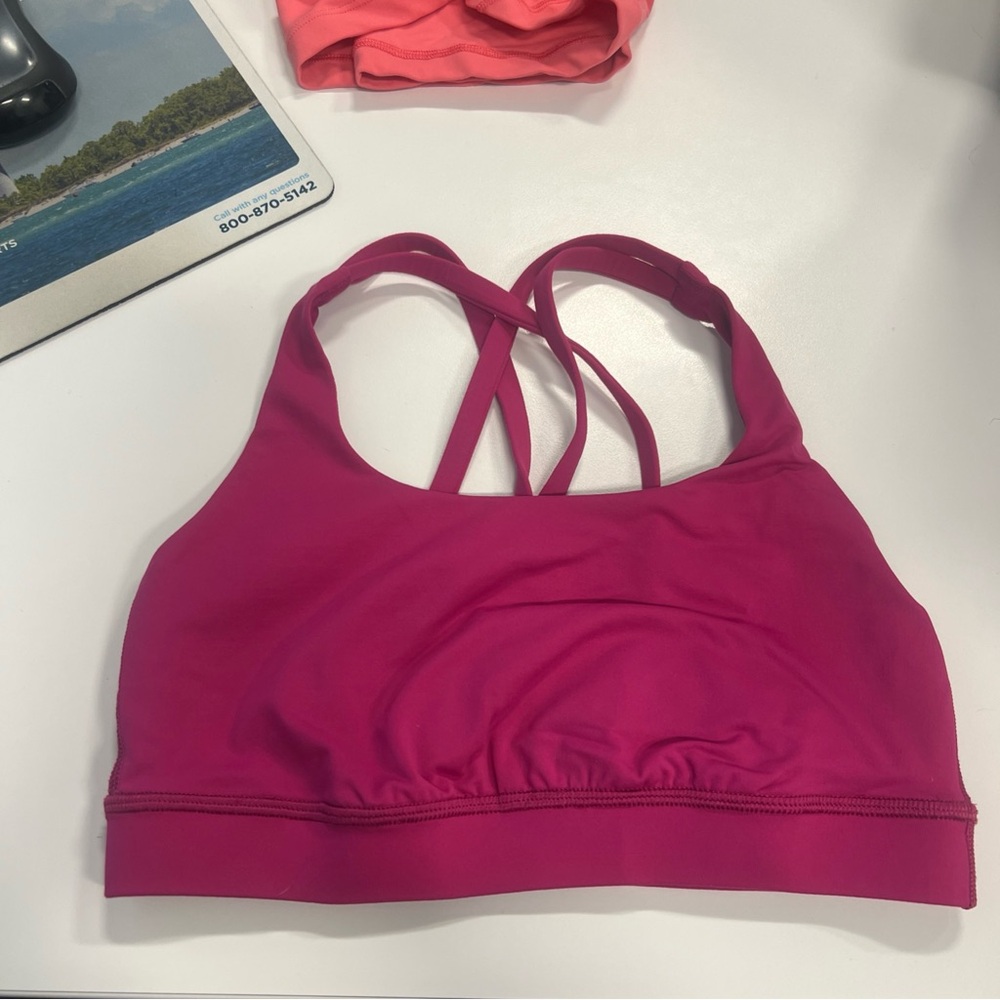 lululemon athletica Magenta Energy Sports Bra size 4